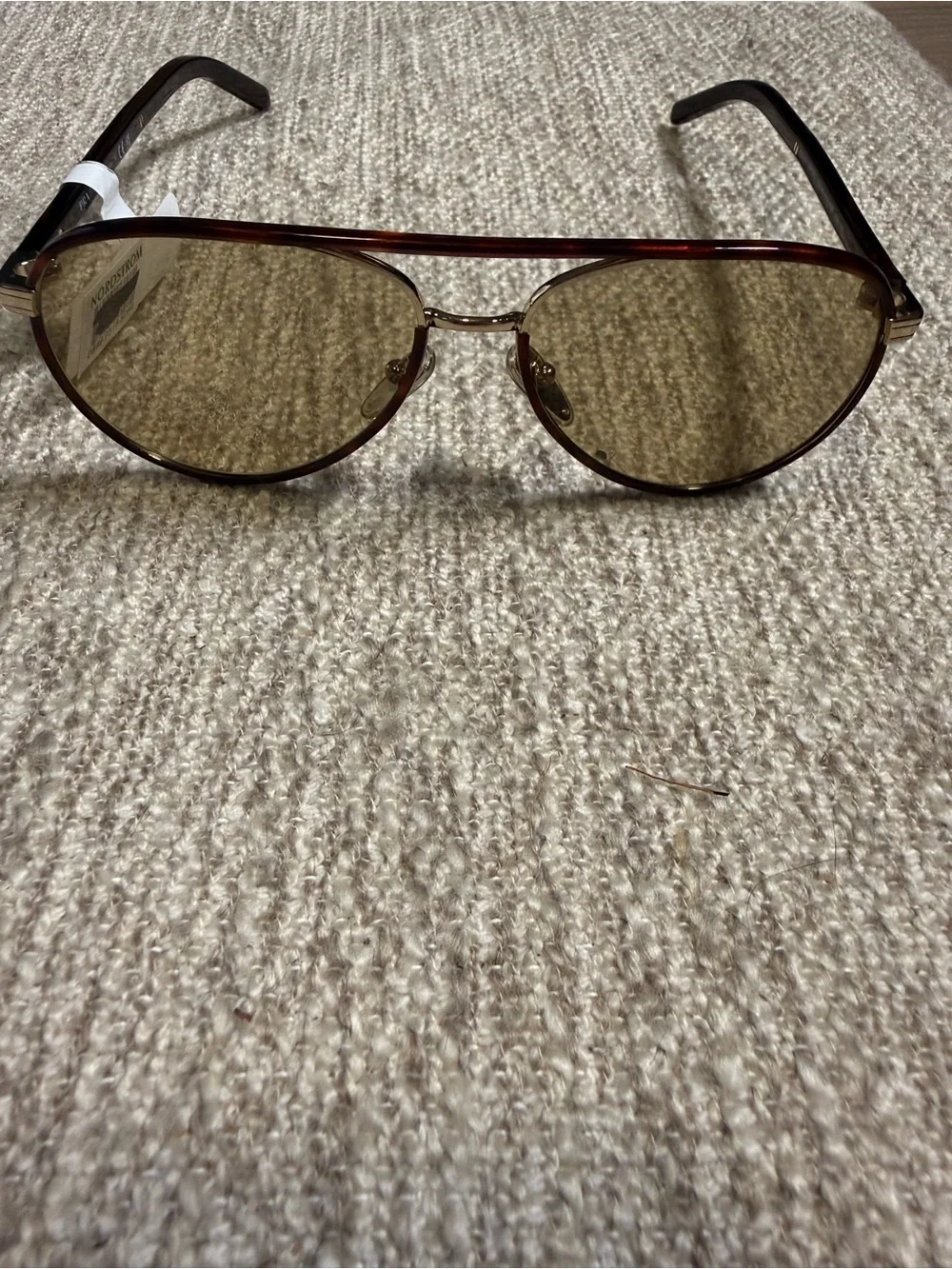 Prada Aviator Sunglasses - Brown Lenses with Red-Brown Frame